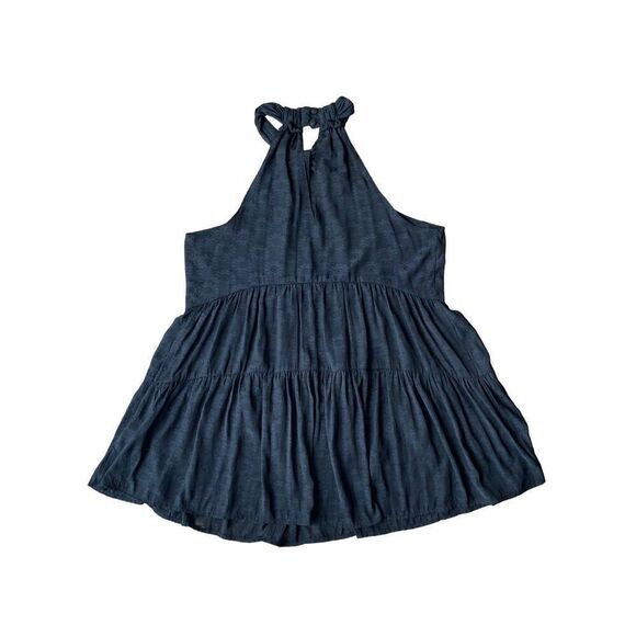 Anthropologie Black Lavinia High Neck Halter Blouse - Picture 7 of 11